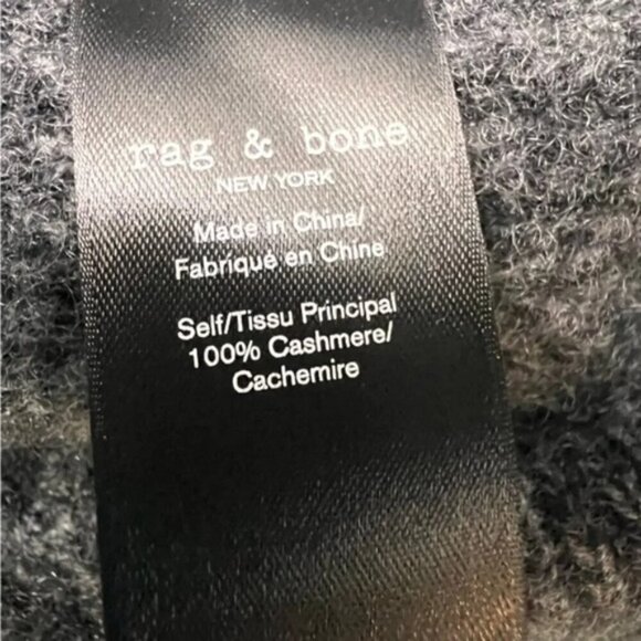 Rag & Bone 100% Cashmere Grey Funnel Neck Sweater Size XL - Picture 14 of 15